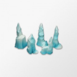 Lot of 5 icy spikes